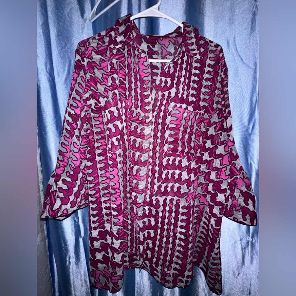 Beautiful flowy button down blouse